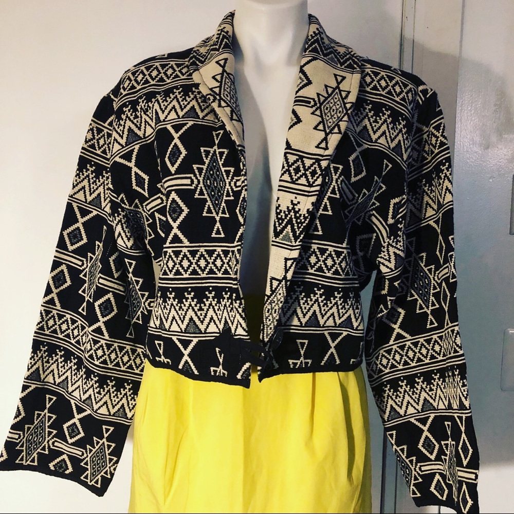 NWT Vtg Flashback Western Boho Cropped Jacket  L